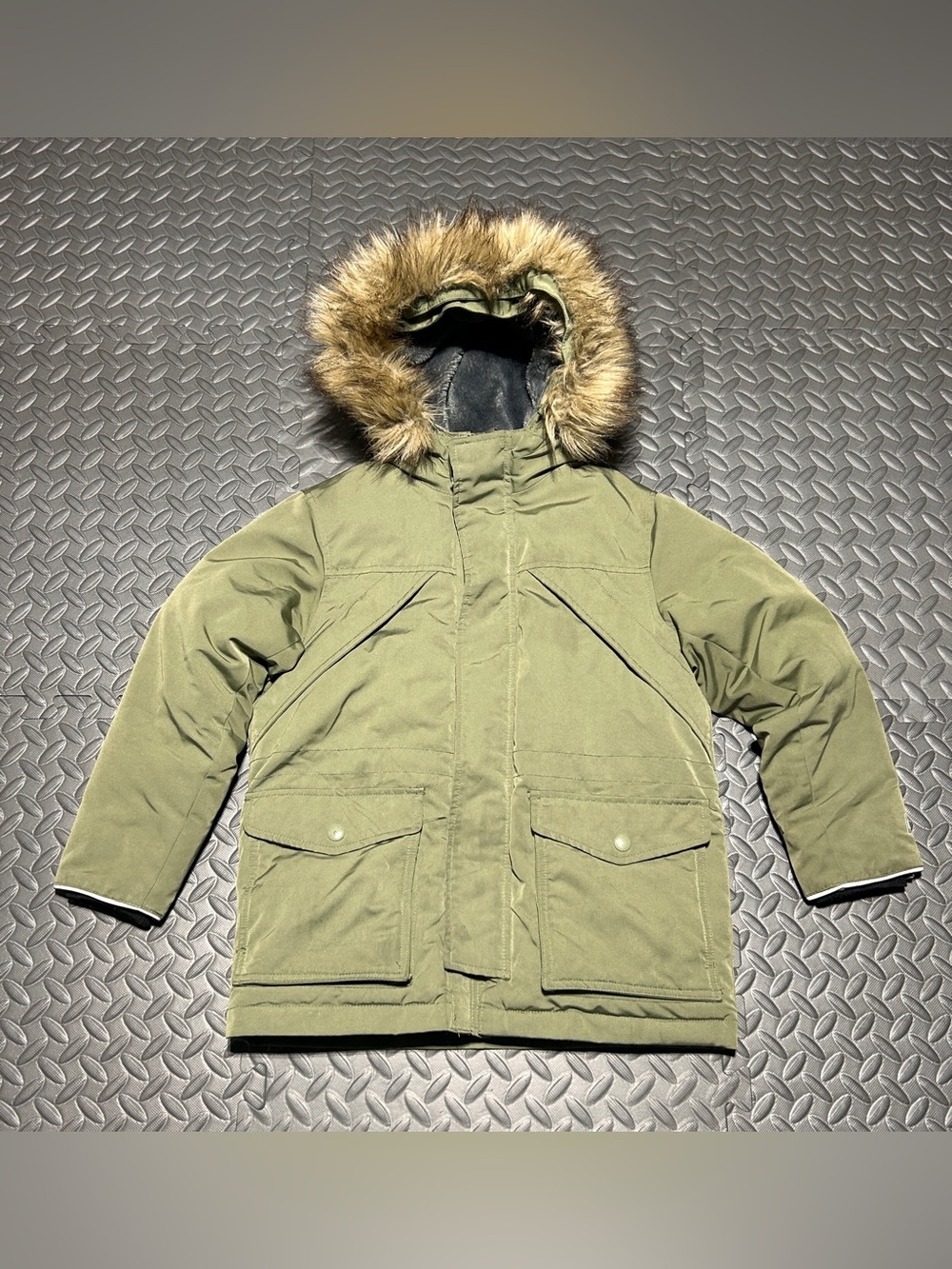 Gap Kids Green Hooded Puffer Coat